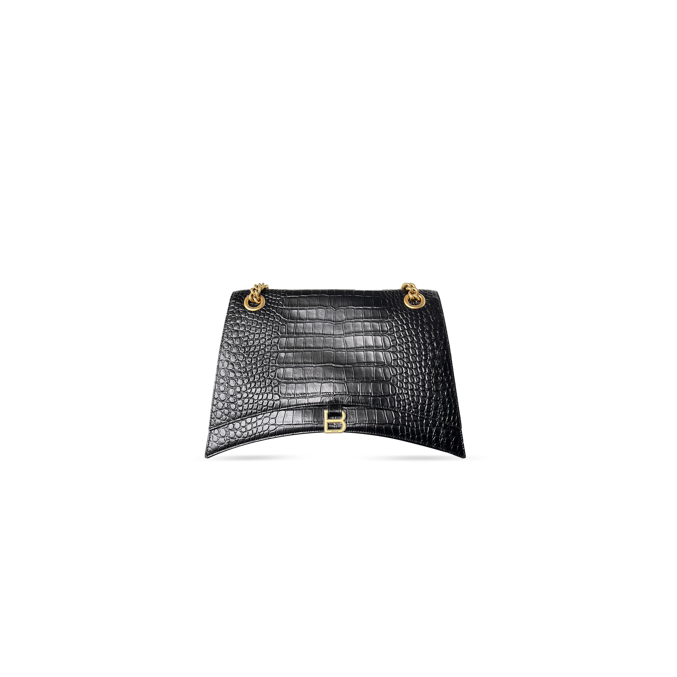 Ba1en*iaga women''s crush chain bag large in black 716332210ix1000 (39.9*24.9*13cm)